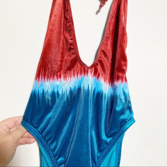 The Bikini Lab Dip Dye Velvet One Piece Swim Suit - Picture 4 of 9